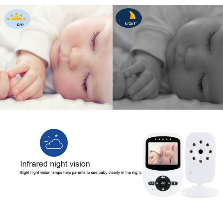 BM-SM24 2.4 inch LCD 2.4GHz Wireless Surveillance Camera Baby Monitor with 8-IR LED Night Vision, Two Way Voice Talk(White) by bashfashion