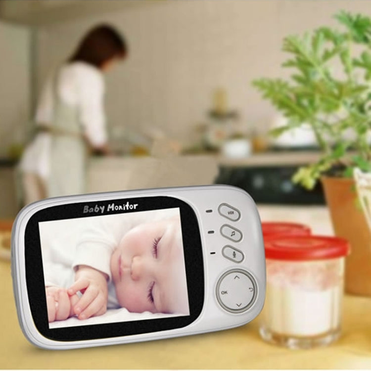 VB603 3.2 inch LCD 2.4GHz Wireless Surveillance Camera Baby Monitor, Support Two Way Talk Back, Night Vision(White) by bashfashion