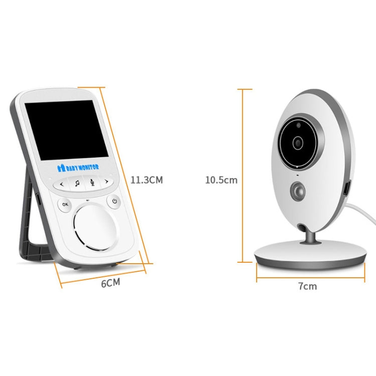 VB605 2.4 inch LCD 2.4GHz Wireless Surveillance Camera Baby Monitor, Support Two Way Talk Back, Night Vision(White) by bashfashion