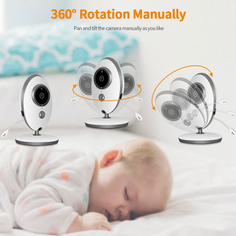 VB605 2.4 inch LCD 2.4GHz Wireless Surveillance Camera Baby Monitor, Support Two Way Talk Back, Night Vision(White) by bashfashion