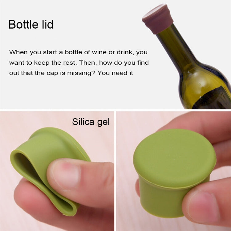 10 PCS Candy Color Silicone Wine Beer Condiments Bottle Stopper Random Color Delivery by bashfashion