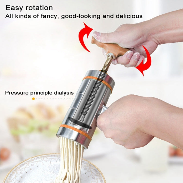 3 Molds Household Manually Small Stainless Steel Pressing Style Handhold Noodle Machine (Orange) by bashfashion