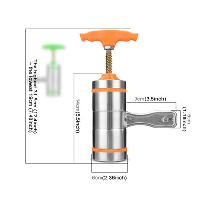 5 Molds Household Manually Small Stainless Steel Pressing Style Handhold Noodle Machine (Orange) by bashfashion