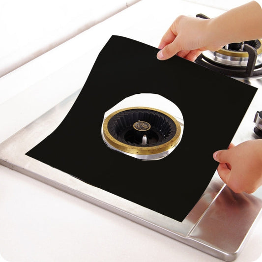 Gas Furnace Surface Ultra-thin Fibre Material Stovetop Protective Cleaning Pad, Size: 27*27cm, 0.08mm (Black) by bashfashion