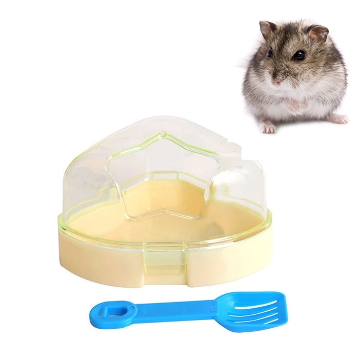Pet Five-pointed Star Hamster Bathroom Small Pets Bathing Basin Detachable Ventilation Pet Bath Tubs, Random Color Delivery by bashfashion