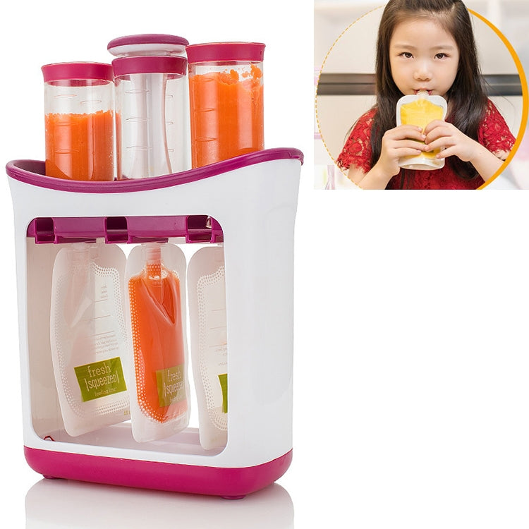 Multi-function Home Kitchen Manual Baby Food Storage Bag Dispenser Children Puree Squeezer by bashfashion