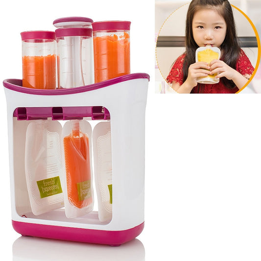 Multi-function Home Kitchen Manual Baby Food Storage Bag Dispenser Children Puree Squeezer by bashfashion