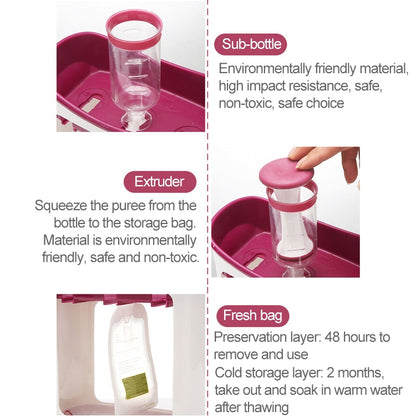 Multi-function Home Kitchen Manual Baby Food Storage Bag Dispenser Children Puree Squeezer by bashfashion