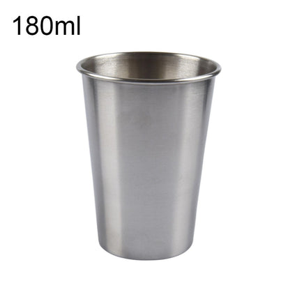 180ml Single Wall Electropolished Stainless Steel Brief Wine Cup(Silver) by bashfashion