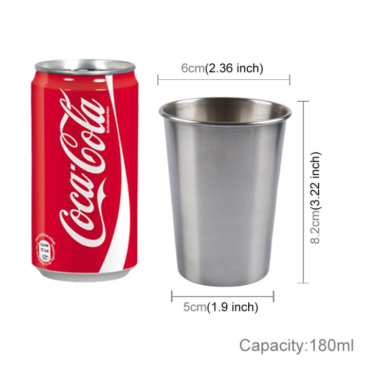 180ml Single Wall Electropolished Stainless Steel Brief Wine Cup(Silver) by bashfashion