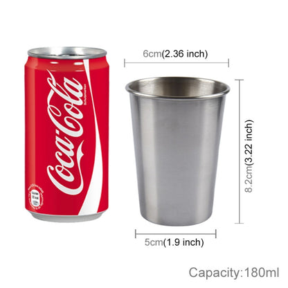 180ml Single Wall Electropolished Stainless Steel Brief Wine Cup(Silver) by bashfashion