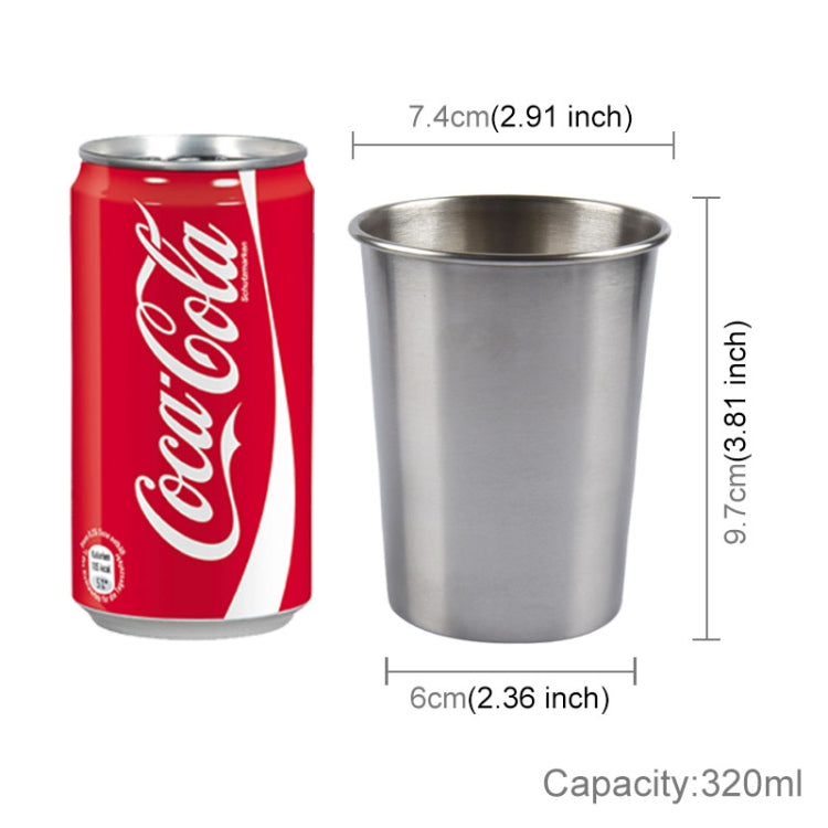 320ml Single Wall Electropolished Stainless Steel Brief Wine Cup(Silver) by bashfashion