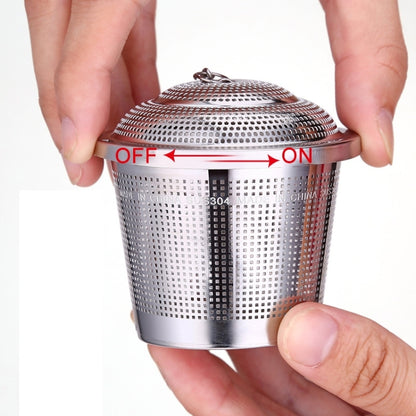 Stainless Steel Locking Spice Tea Strainer Mesh Infuser Tea Ball Filter, Middle Size: 6.5 x 6cm by bashfashion