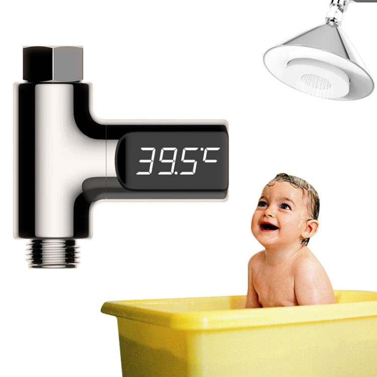 BD-LS-01 Baby Showering 360 Degree Rotatable LED Display Passive Water Thermometer (Plating) by bashfashion