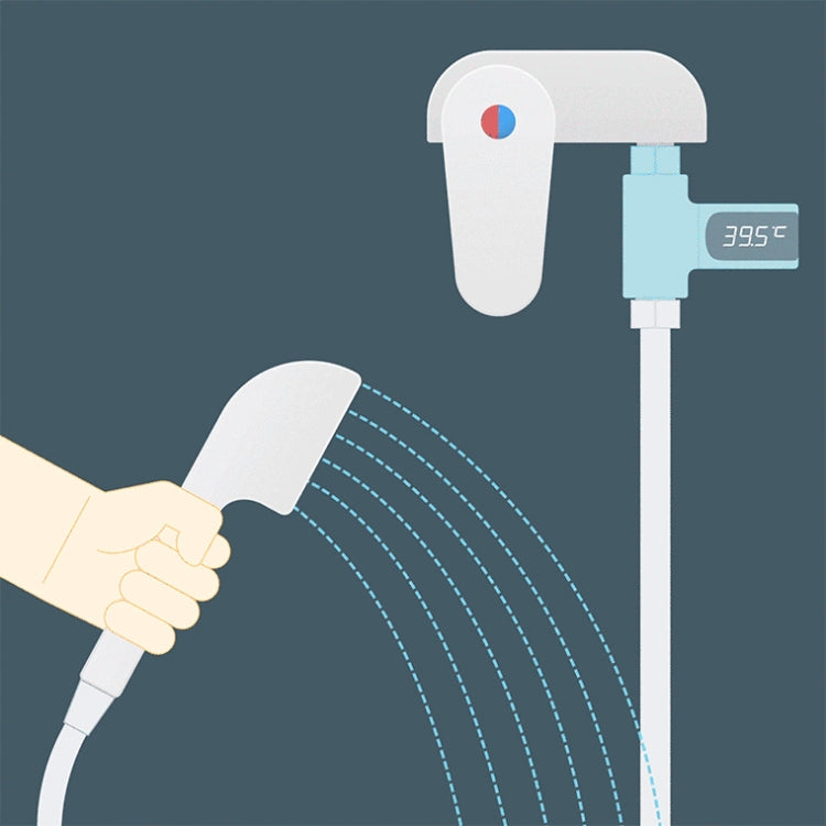 BD-LS-01 Baby Showering 360 Degree Rotatable LED Display Passive Water Thermometer (Plating) by bashfashion