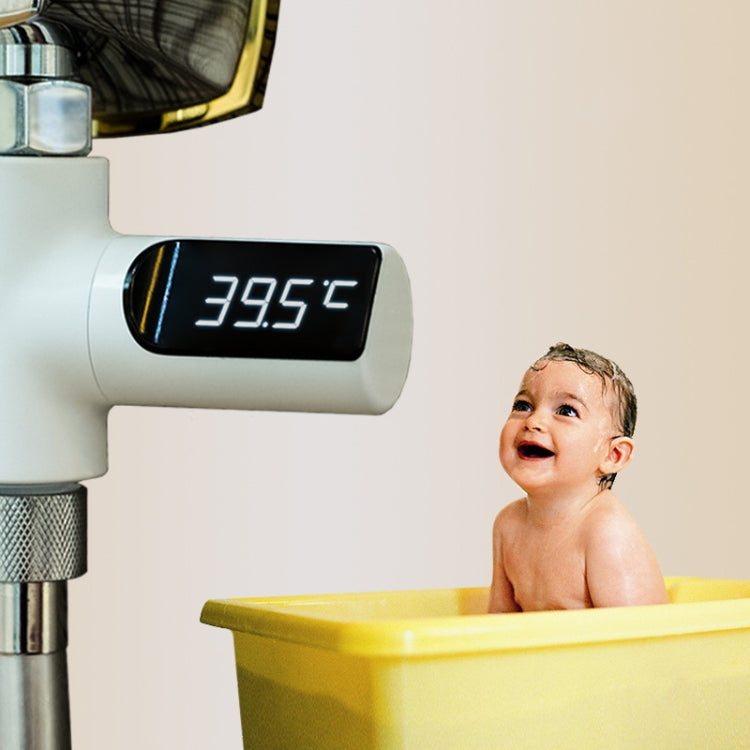 BD-LS-01 Baby Showering 360 Degree Rotatable LED Display Passive Water Thermometer (Plating) by bashfashion