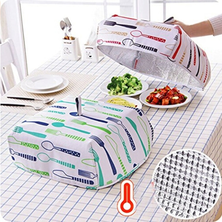 Foldable Thickened Aluminum Foil Food Heat Preservation Cover, Size: L (37 x 37 x 15cm)(Red) by bashfashion