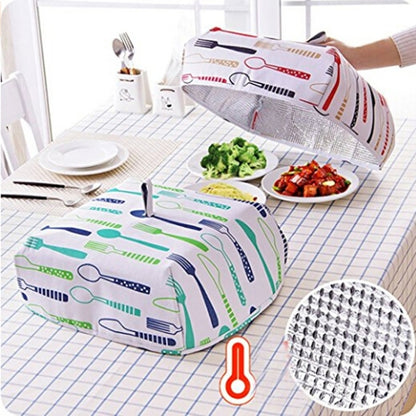 Foldable Thickened Aluminum Foil Food Heat Preservation Cover, Size: L (37 x 37 x 15cm)(Red) by bashfashion