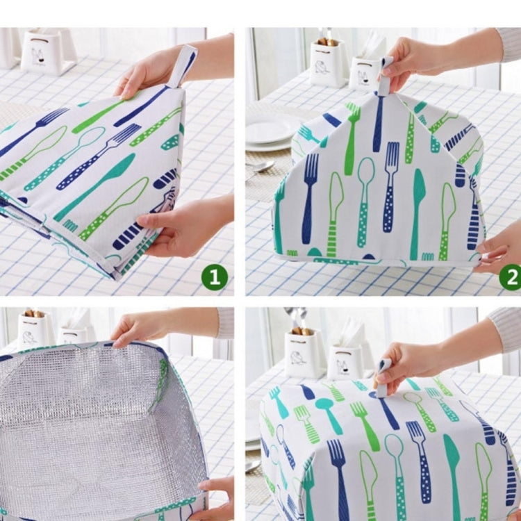 Foldable Thickened Aluminum Foil Food Heat Preservation Cover, Size: L (37 x 37 x 15cm)(Red) by bashfashion