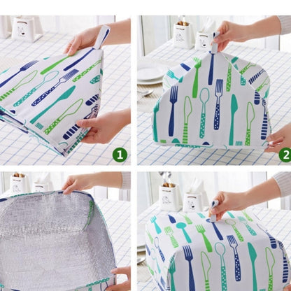 Foldable Thickened Aluminum Foil Food Heat Preservation Cover, Size: L (37 x 37 x 15cm)(Red) by bashfashion