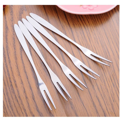 10 PCS Stainless Steel Fruit Fork Creative Environmental Small Fruit Prong by bashfashion