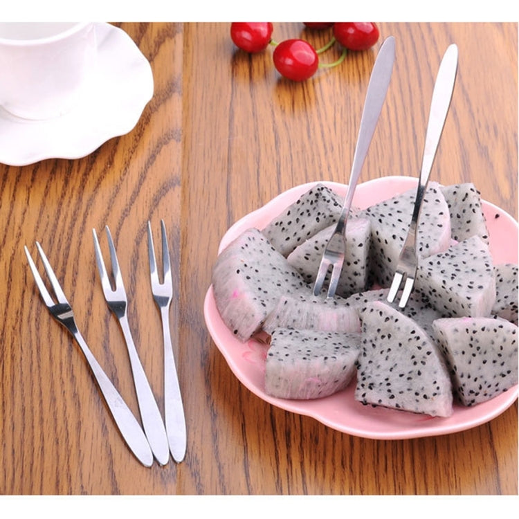 10 PCS Stainless Steel Fruit Fork Creative Environmental Small Fruit Prong by bashfashion