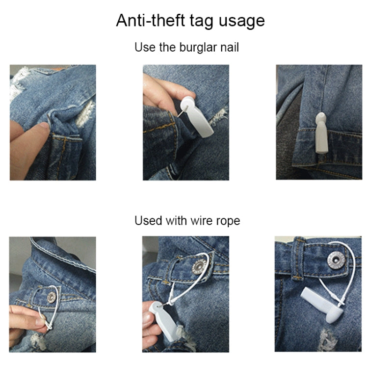 100pcs HTG-005 Small Hammer Anti-theft Magnetic Buckle EAS Anti-theft Sound and Magnetic Button Label for Supermarket Commodities, Random Color Delivery by bashfashion