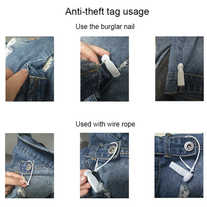 100pcs HTG-005 Small Hammer Anti-theft Magnetic Buckle EAS Anti-theft Sound and Magnetic Button Label for Supermarket Commodities, Random Color Delivery by bashfashion