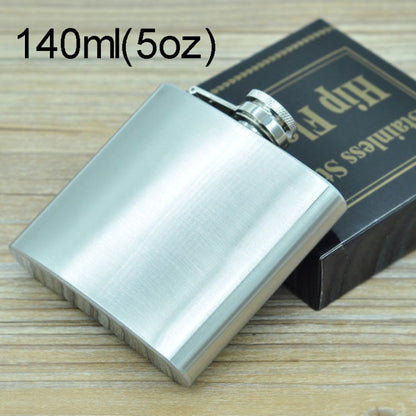 140mL (5oz) Outdoor Sports Handy Home Travel Wild Stainless Steel Portable Hip Flask(with Small Funnel)(Silver 140mL (5oz)) by bashfashion