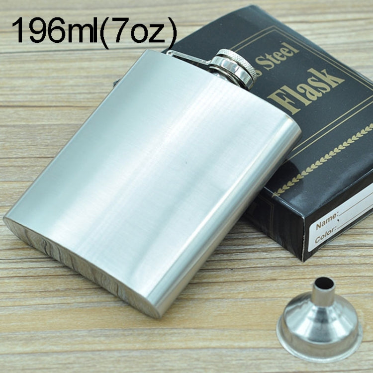 196mL (7oz) Outdoor Sports Handy Home Travel Wild Stainless Steel Portable Hip Flask(with Small Funnel)(Silver 196mL (7oz)) by bashfashion