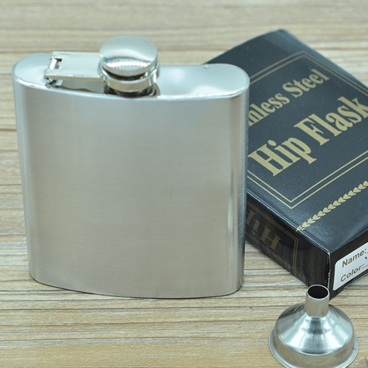 196mL (7oz) Outdoor Sports Handy Home Travel Wild Stainless Steel Portable Hip Flask(with Small Funnel)(Silver 196mL (7oz)) by bashfashion