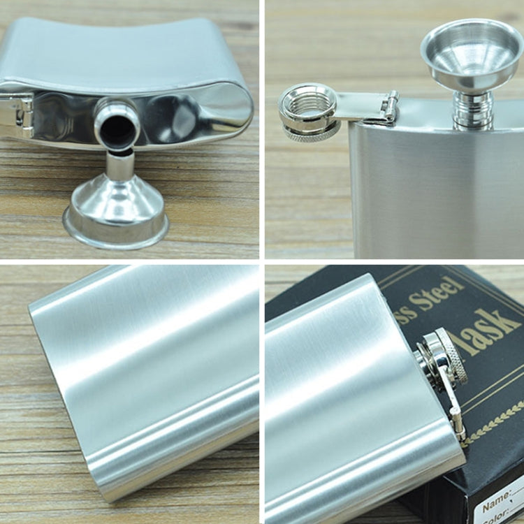 196mL (7oz) Outdoor Sports Handy Home Travel Wild Stainless Steel Portable Hip Flask(with Small Funnel)(Silver 196mL (7oz)) by bashfashion