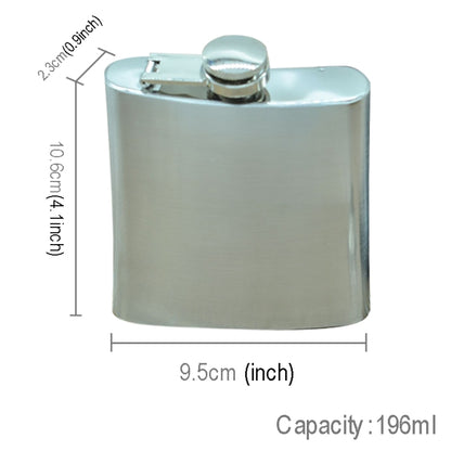 196mL (7oz) Outdoor Sports Handy Home Travel Wild Stainless Steel Portable Hip Flask(with Small Funnel)(Silver 196mL (7oz)) by bashfashion