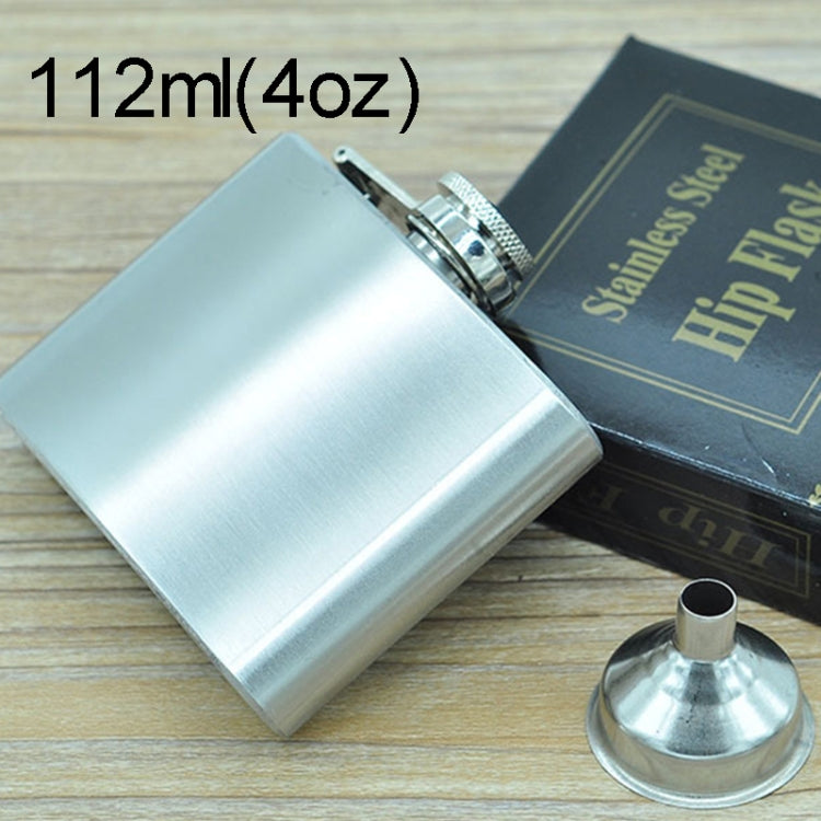 112mL (4oz) Outdoor Sports Handy Home Travel Wild Stainless Steel Portable Hip Flask(with Small Funnel)(Silver 112mL (4oz)) by bashfashion