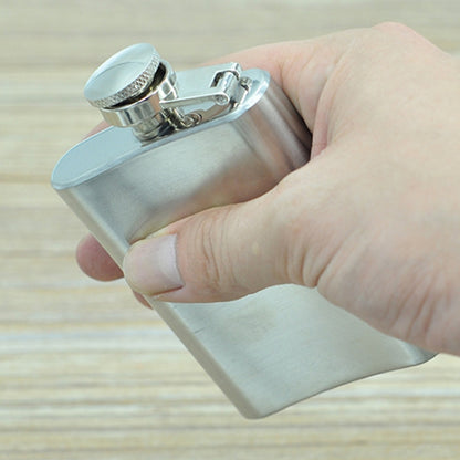 100ml(3.5oz) Pocket Flagon Outdoor Sports Flat Liquor Flask Camping Ultralight Portable Wearproof Wine Pot(Silver) by bashfashion