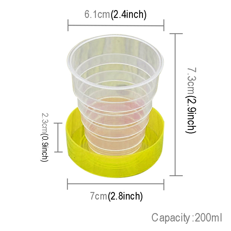 4 PCS 200ml Fashionable Outdoor Activity Using Plastic Portabel Folding Dringking Cup by bashfashion