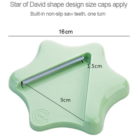 Effortless Bottle Can Opener Under the Kitchen Cabinet Countertop Lid Remover (Green) by bashfashion