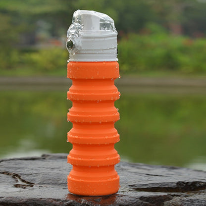 500mL Outdoor Travel Silicone Foldable Kettle Telescopic Cup Sports Drinking Bottle by bashfashion