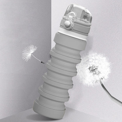 500mL Outdoor Travel Silicone Foldable Kettle Telescopic Cup Sports Drinking Bottle by bashfashion