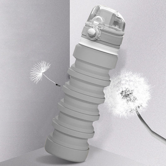 500mL Outdoor Travel Silicone Foldable Kettle Telescopic Cup Sports Drinking Bottle by bashfashion