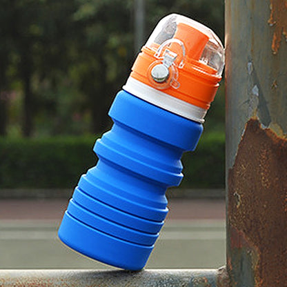 500mL Outdoor Travel Silicone Foldable Kettle Telescopic Cup Sports Drinking Bottle by bashfashion