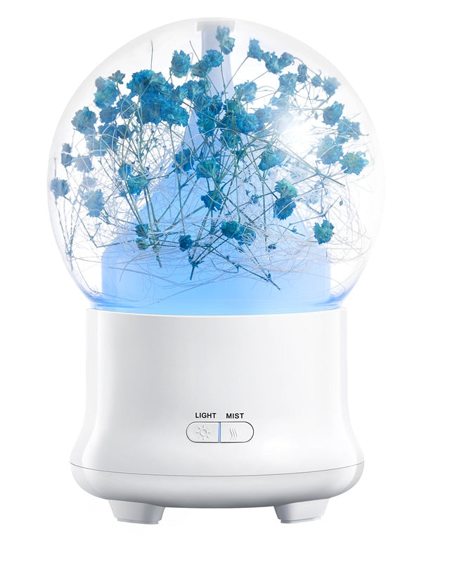 ML-824 100ML Gypsophila Flowers Aromatherapy Diffuser Air Humidifier with Colorful LED Light for Office / Home(Blue) by bashfashion