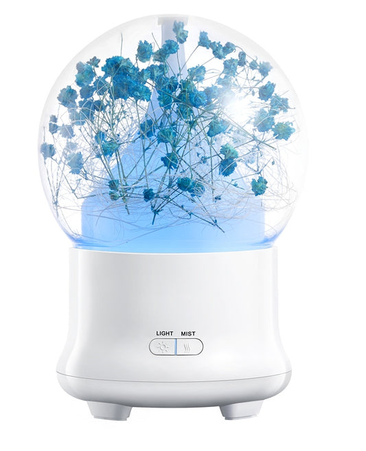 ML-824 100ML Gypsophila Flowers Aromatherapy Diffuser Air Humidifier with Colorful LED Light for Office / Home(Blue) by bashfashion