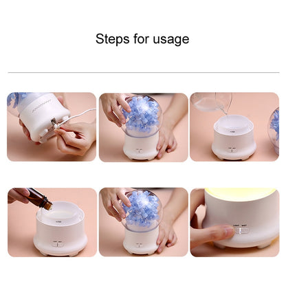 ML-824 100ML Gypsophila Flowers Aromatherapy Diffuser Air Humidifier with Colorful LED Light for Office / Home(Blue) by bashfashion