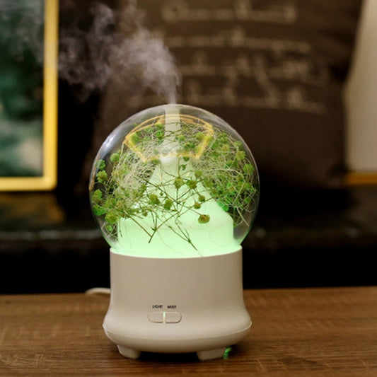 ML-824 100ML Gypsophila Flowers Aromatherapy Diffuser Air Humidifier with Colorful LED Light for Office / Home(Green) by bashfashion