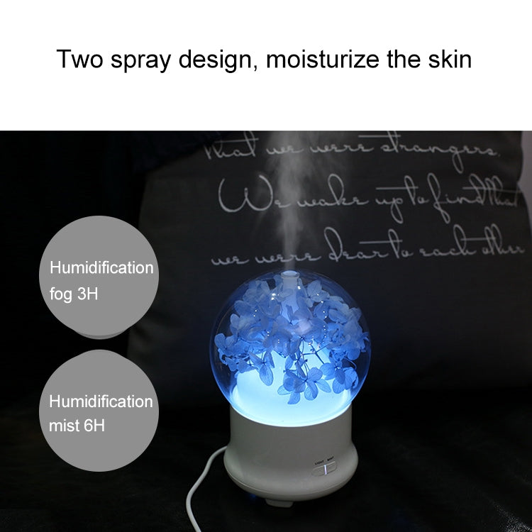 ML-824 100ML Gypsophila Flowers Aromatherapy Diffuser Air Humidifier with Colorful LED Light for Office / Home(Green) by bashfashion