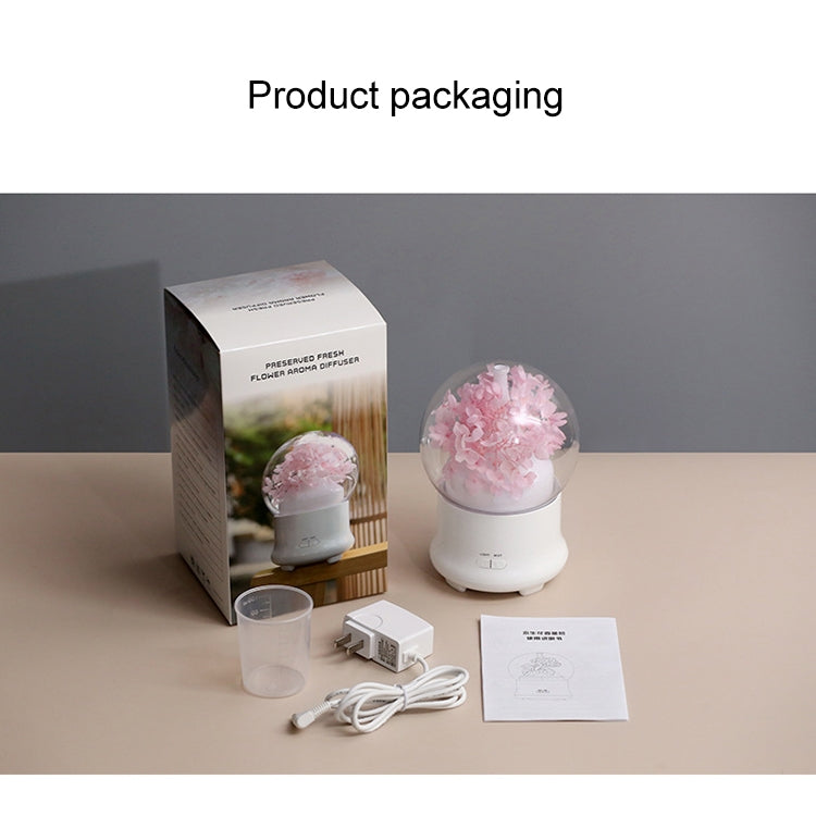 ML-824 100ML Gypsophila Flowers Aromatherapy Diffuser Air Humidifier with Colorful LED Light for Office / Home(Green) by bashfashion