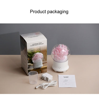 ML-824 100ML Gypsophila Flowers Aromatherapy Diffuser Air Humidifier with Colorful LED Light for Office / Home(Green) by bashfashion