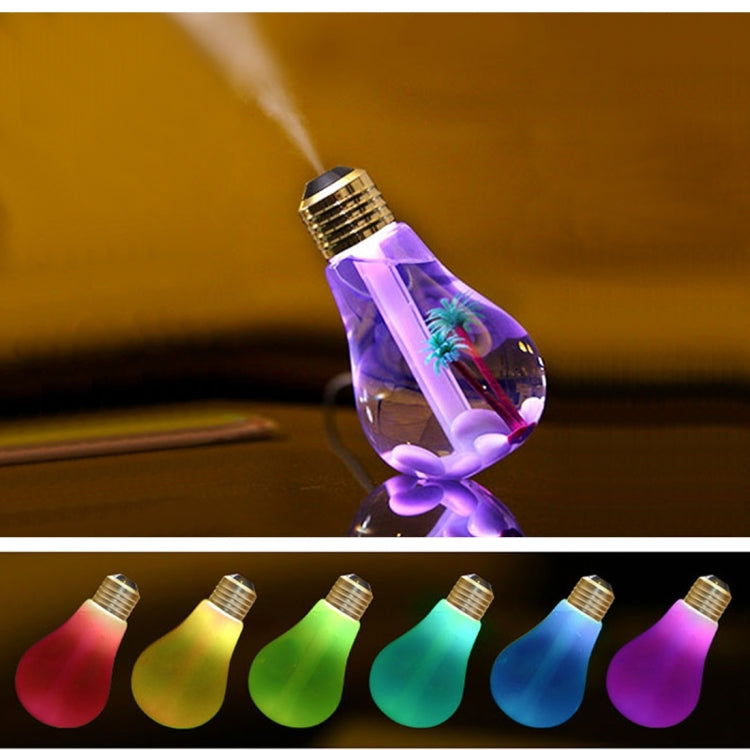 400ML Colorful Light Portable Bulb Shape Aromatherapy Air Purifier Humidifier for Home / Office / Car(Gold) by bashfashion