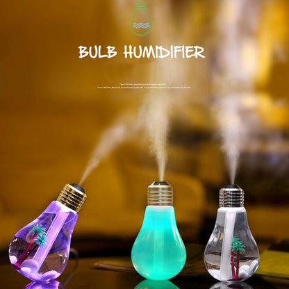 400ML Colorful Light Portable Bulb Shape Aromatherapy Air Purifier Humidifier for Home / Office / Car(Gold) by bashfashion